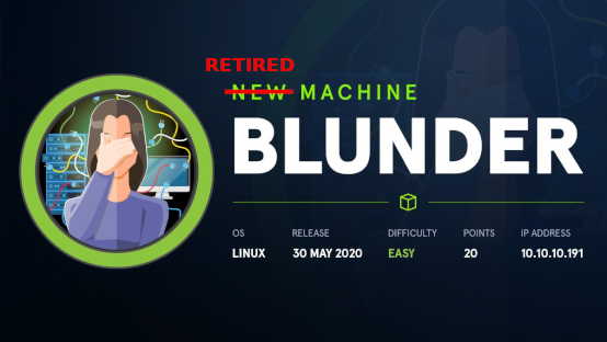 HackTheBox - Blunder thumbnail
